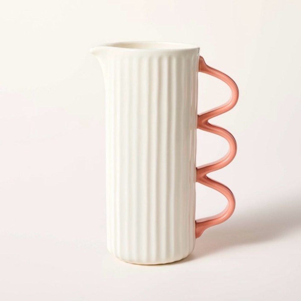 Kate Spade X Target  Cream and Pink Pitcher